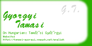 gyorgyi tamasi business card